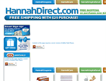 Tablet Screenshot of hannahdirect.com